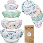 5-Size Reusable Beeswax Bowl Covers by Revahope