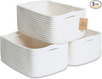 NaturalCozy 11.8"x8"x4.5” Storage Baskets by NaturalCozy