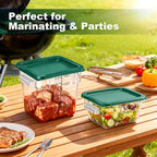 4 Pack 2QT & 4QT Food Storage Containers - Image 4
