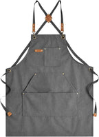Aoomzoon Canvas Aprons for Men Chef Apron, Work Apron - 16oz Heavy Duty Cross by Aoomzoon