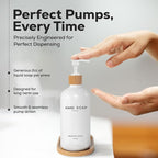 White Glass Hand Soap Dispenser Bathroom Set by Brighter Barns - Image 4
