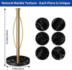 YIGII Heavy Marble Base Paper Towel Holder Countertop - Image 7
