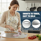 Non-Toxic Cutting Board Set of 3, 304 Stainless Steel Cutting Board Double Sided - Image 7