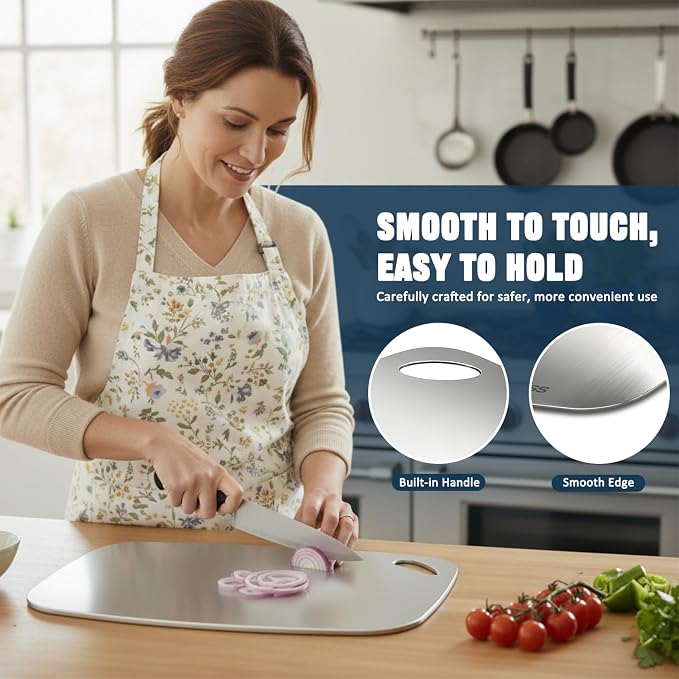 Cutting Board Non-Toxic, 304 Stainless Steel Cutting Board Double Sided - Image 7