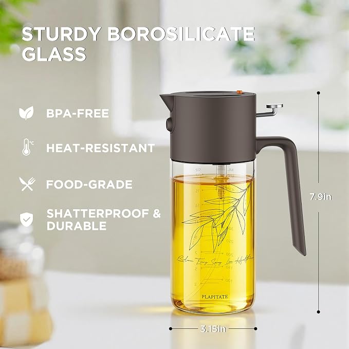 PLAPITATE 2Pcs 17oz Premium Olive Oil Sprayer - Image 8