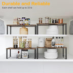 OGEMXU Cabinet Shelf Organizers, 15.7 inches Large Kitchen Counter Shelf - Image 5