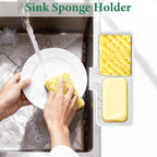 GUUKIN Sponge Holder for Kitchen Sink, 10x4 inch Silicone Dish Drying Mat - Image 3