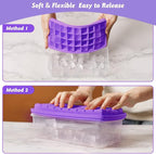 Silicone Ice Cube Tray with Leak-Proof Lid & Storage Bin - Image 3
