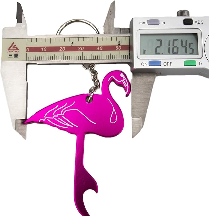 SWATOM Pink Flamingo Bottle Opener Keychain Beer Openers Tool Key Chain Ring - Image 5
