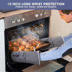 6 Pcs Oven Mitts and Pot Holders, 500℉ Heat Resistant Oven Mitts - Image 4