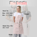 TOSHEX Kitchen Apron Waterdrop Resistant Cotton Apron - Image 6