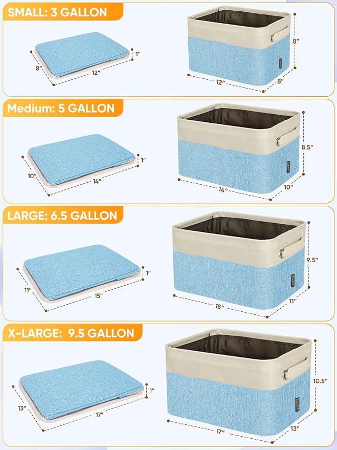 BALEINE 4 Pack Fabric Closet Storage Bins - Image 2