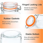 Encheng 4 oz Glass Jars With Airtight Lids And Leak Proof Rubber Gasket - Image 3