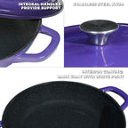 Flavehc Braiser Enameled Cast Iron Braiser 2.25 qt Braiser Pan - Image 4