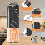 Gravity Electric Salt and Pepper Grinder Set Rechargeable, External Adjustable - Image 9