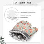 Oven Mitts and Pot Holders Rose Flower Vintage Botanical Silicone Kitchen - Image 4