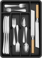 Lifewit Silverware Drawer Organizer Tray, Plastic Cutlery Storage by Lifewit