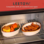 LEETOYI Porcelain Small Oval Au Gratin Pans, Baking Dish Set - Image 7
