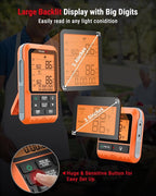TempPro TP826 500FT Wireless Meat Thermometer, Dual Meat Probe Cooking - Image 6