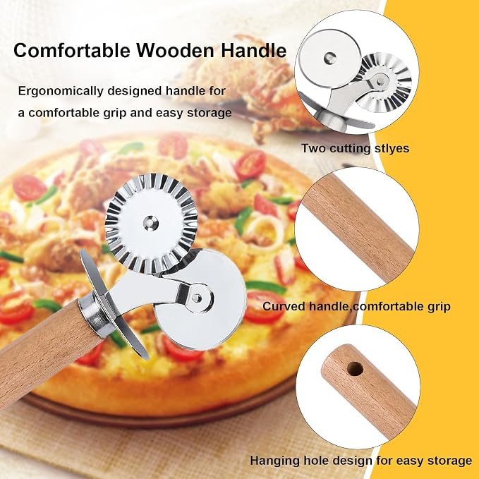 Pastry Double Cutter Wheel, Dual-Head Baking Tool - Image 5