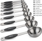 Magnetic Measuring Spoons Set of 9 Stainless Steel Stackable Measuring Spoons - Image 2