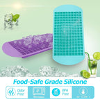 Silicone Mini Ice Cube Trays 2 Pack, 160 Small Ice Cube Molds Easy Release - Image 2