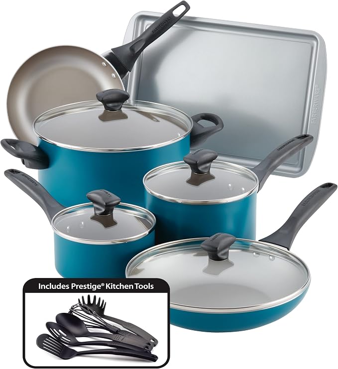 Farberware 20361 Dishwasher Safe Nonstick Cookware Set / Pots and Pans Set by Farberware