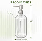 AmazerBath Soap Dispenser, 2 Pack Glass Soap Dispenser - Image 5