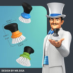 MR.SIGA Dish Scrub Brush, Palm Brush Dish Scrubber - Image 2