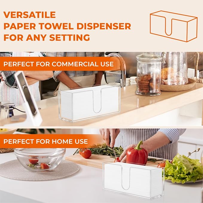 1PACK Paper Towel Holder, Countertop Paper Towel Dispenser Bathroom Paper Hand - Image 7
