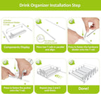 Drink Organizer for Fridge, Self Pushing Fridge Drink Organizer, Automatic - Image 7