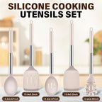 5Pcs Silicone Cooking Utensils Set, Heat Resistant Kitchen Tools Include - Image 2