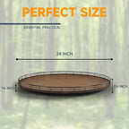 Farmhouse Oak 24" Lazy Susan Turntable Organizer - Image 5