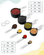 Measuring Cups and Spoons Set of 8 Pieces, nesting measuring cups - Image 2