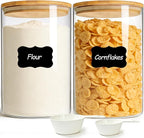 ComSaf 2Pcs Large Glass Storage Containers by ComSaf