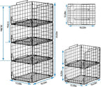 Jakyitvi Stackable Closet Organizers and Storage Bins 4 Pack, Sturdy Metal - Image 3