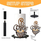 Coffee Themed Paper Towel Holder Countertop - Image 4