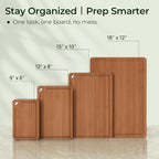 Keechee Wood Cutting Board, Carbonized Bamboo Cutting Boards Set - Image 5