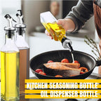 Hushee 12 Pcs Clear Glass Olive Oil Dispenser Bottles Sets Include 8oz Glass - Image 6