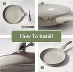Redchef Nonstick Frying Pan Skillet, Non Stick Ceramic Frying Pan, Egg & Omelet - Image 7