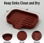 Zulay Kitchen Small Silicone Sponge Holder – Space-Saving Sink Organizer Tray - Image 4