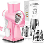 KEOUKE Rotary Cheese Grater Hand Crank Pink by KEOUKE