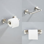 Brushed Nickel Bathroom Hardware Set 4 Pieces, Bathroom Accessories Set - Image 5