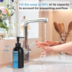 Natheeph 14OZ Ceramic Soap Dispenser Ceramic Soap Pump Dispenser Can Fill Liquid - Image 3