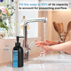 Natheeph 14OZ Ceramic Soap Dispenser Ceramic Soap Pump Dispenser Can Fill Liquid - Image 3