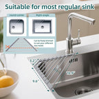 Ohuhu Triangle Roll Up Dish Drying Rack, Anti-Slip Organizer - Image 2