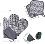 Oven Mitts and Pot Holders Sets 6pcs, Thick Cotton Oven Gloves High Heat - Image 6