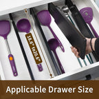 Utoplike Bamboo Drawer Dividers Large, Spring Loaded, Works in Bathroom - Image 2