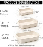 Ceramic Baking Dish Set of 3, Casserole Dishes - Image 2