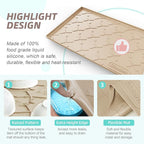 SIKADEER 28" x 22" Under Sink Mat Waterproof, Silicone Mat Kitchen Drawer Shelf - Image 4